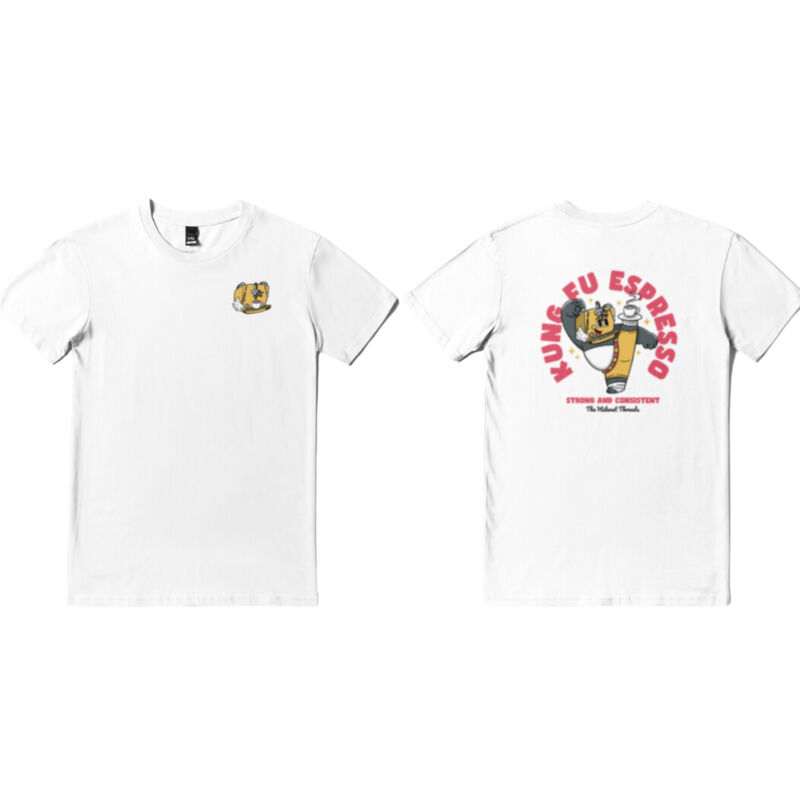 Kungfu Espresso T-shirt (White/Ecru/Orchid) Thumbnail